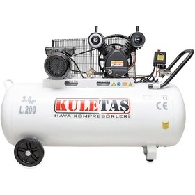 Resim Kuletaş 3 Hp 8 Bar 200 LT Çift Kafa Pistonlu Hava Kompresörü – 5587007 