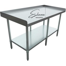 Resim Elinoxa 720-037 Endüstriyel Ticari Paslanmaz Çelik Düşük Yükseklikte Masa Ekipman Standı 120*50*85h 