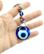 Resim biuti Boncuklu Nazar Boncuğu Anahtarlık El Yapımı Cam Hediyelik Aksesuar 