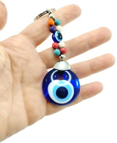 Resim biuti Boncuklu Nazar Boncuğu Anahtarlık El Yapımı Cam Hediyelik Aksesuar 