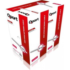 Resim QPORT CAT6 Utp 23AWG Gri 305m Kablo Q-CAT6 