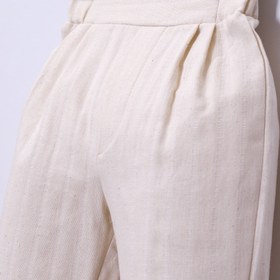 Resim Pamuklu Unisex Pantolon - Krem / 6-12 Ay 