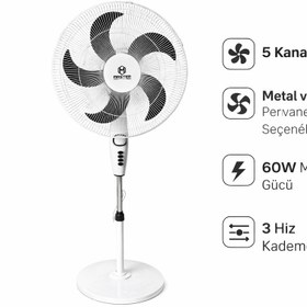 Resim by forever Master energy Ayaklı Vantilatör Bakır Motor Ms1818 60w 18″ (5P) Beyaz 