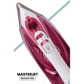 Resim GoldMaster Masterjet 2600 Watt Seramik Ağır Taban Teknolojisi Ile Kolay Kırışık Gideren 180 gr Şok Buharlı Ütü 