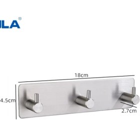 Resim Paslanmaz Çelik Tutucu Kanca 3 M Sticker Yapıştırıcı 1 Adet Kapı Giysileri Ceket Şapka Askı Askı Havlu Elbise Robe Raf Ücretsiz Yumruk | Banyo Donanım Setleri (Gümüş) (Yurt Dışından) 
