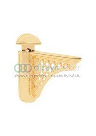 Resim Desenli Raf Tutucu Parlak Altın 6-40 Mm 