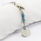 Resim biuti Kuşlu Cam Nazar Boncuklu Metal Ayetel Kürsi Dualı Araba Dikiz Ayna Süsü, Yeni Araba Hediyesi 