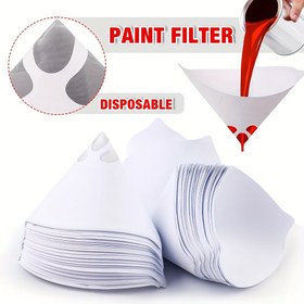 Resim 10/20/30 adet Araba Boya Kağıdı Hunisi Tek Kullanımlık Filtreli Boya Püskürtme Hunisi Yardımcı Aracı 100 Mesh 