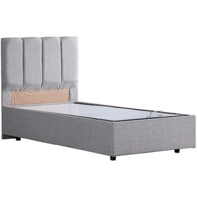 Resim Setaymobilya Baza, Tek Kişilik Defne Baza + Başlık Seti, Açık Gri 