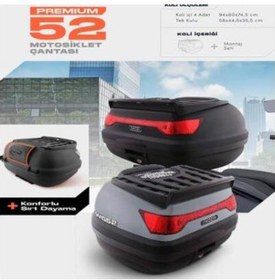 Resim Wogen 52 Litre Premium Sırt Dayamalı Motosiklet Çantası - Nardo Gri - 1402 006 Gri 