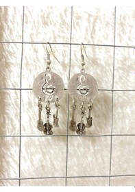 Resim Herşey Nota Sol Anahtar Gitar Keman Küpe Çok Renkli 