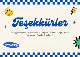 Resim Hazır Desenli Teşekkür Kartı - 100 / 10*14-7 