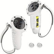 Resim Meta Quest 3/3S Kontrolcü Tutma Kılıfları Ayarlanabilir Knuckle Kayışlı - Kaymaz VR Eldivenler, Alet Gerektirmeyen Kurulum, Meta Quest 3 & Quest 3S Kontrolleri ile Uyumlu (Elektronik Gerekmez) - Oyun, Mimarlık, Eğitim ve Sağlık Eğitimi için İdeal - Sadece Meta Quest 3/3S Kontrolleri ile Uyumlu 