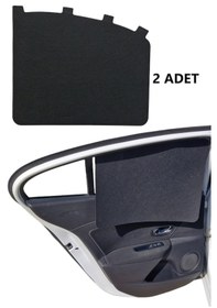 Resim Oto Güneşlik Perde Yan Cam Güneş Önleyici 2 Adet Siyah Keçe 