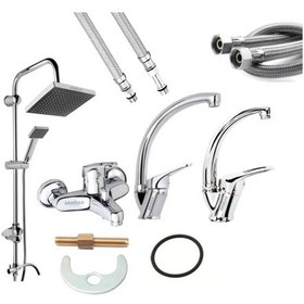 Resim Armilla 4 Lü Set Robot Yağmurlama Tepe Duş Seti - Banyo - Lavabo - Mutfak Eviye Musluğu Bataryası Diğer 