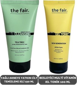 Resim The Fair Tea Tree Sebum Control Yüz Temizleme Jeli 100 ML + Multi Vitamin Jel Tonik 100 ML 