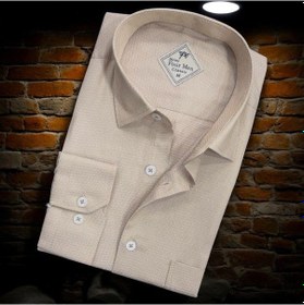 Resim Linen Keten Klasik Uzun Kollu Krem Erkek Gömlek Regular Kalıp -10097 Krem 