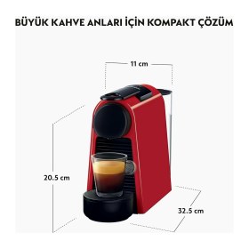 Resim Nespresso Essenza Mini D30 Kapsüllü Kahve Makinesi Kırmızı Aroma Uyumlu 1 Adet Premium Tat Deneyimi 