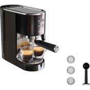 Resim Krups XP444G Virtuoso+ Espresso Makinesi, 15 Bar Basınç, Paslanmaz Çelik Buhar Nozulu 