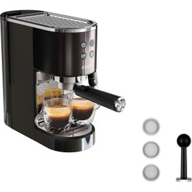 Resim Krups XP444G Virtuoso+ Espresso Makinesi, 15 Bar Basınç, Paslanmaz Çelik Buhar Nozulu 