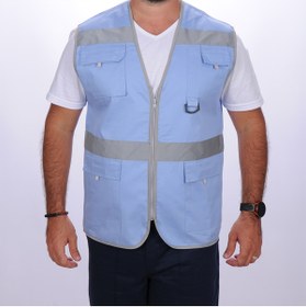 Resim FORMTEKS İşçi Çok Cepli Reflektörlü Alet Yeleği Mavi 