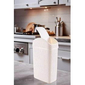 Resim Open Home Concept 3'lü Çöp Kovası, Mutfak, Banyo, Tuvalet, Ofis Çöp Kutusu Krem 