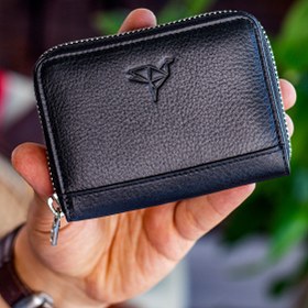 Resim Garbalia Sydney Hakiki Deri Bozuk Para Gözlü Rfid Engelleyici Unisex Siyah Cüzdan 