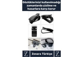 Resim Dayanıklı Araç Içi Tüm Güneşlikler Hasar Önleyici Kart Ehliyet Ruhsat Gözlük Tutacağı Klips 5 Adet 