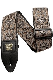 Resim Hype Store Ernie Ball Jacquard Weave Gitar Askısı Kalıbı: Gold Black Paisley 