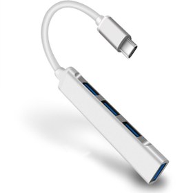 Resim Microcase Type-c To Usb 3.0 4 Port Çoklayıcı Hub Aluminyum Slim Kasa - Al3049 