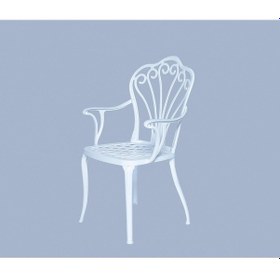 Resim Rehome Alüminyum Sandalye Cg507 Beyaz 