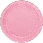 Resim Plastik Tabak 22cm 25li -Pembe- 