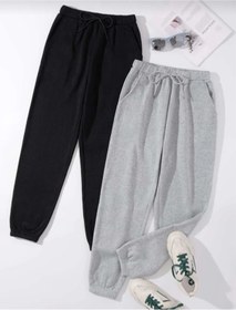 Resim CAONNES İkili Gri Siyah Eşofman Seti Paça Lastikli Jogger ŞAH MODA 