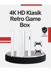 Resim Ucuztekno 2 Kollu Kablosuz 4k Tv Uyumlu Klasik Oyun Konsolu 