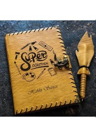 Resim İsme Özel Süper Öğretmen Deri Defter 