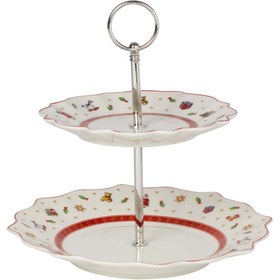 Resim Villeroy & Boch Toy's Delight Porselen Yılbaşı Temalı 2 Katlı Servis Standı 25 x 65 cm 