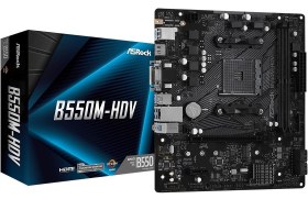 Resim Asrock B550M-HDV AMD B550 AM4 DDR4 4733 MHz Masaüstü Anakart 