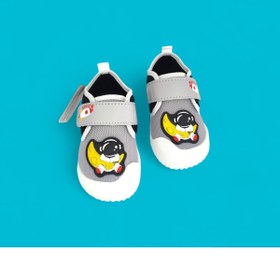 Resim GEZER Çoçuk Unisex Keten Kaymaz Taban Cırtlı Ev, Okul, Kreş ,Anaokulu Günlük Kullanım Panduf 