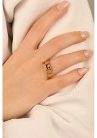 Resim Çgk Çiğdem Gürel Kuyumculuk Yonca Hasır Altın Yüzük Yaldız 