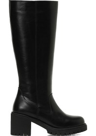 Resim Butigo 25k-6009 5pr Siyah Kadın Topuklu Çizme 000000000102054645 Siyah 