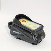 Resim Chuangyinshop Dayanıklı Siyah Bisiklet Ön Sepet Çantası, Telefon Su Şişesi Aksesuar Siyah 