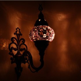 Resim Dekoratif MOZAİK LAMBA OTANTİK APLİK DUVAR LAMBASI 