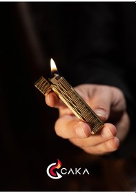 Resim Caka Lighter Petra Titan Gold Benzinli Çakmak - Ckl-068 