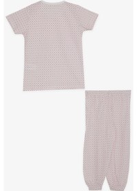 Resim Breeze Kız Bebek Kısa Kollu Pijama Takımı Desenli 9 Ay-3 Yaş, Pembe-pembe Pembe 