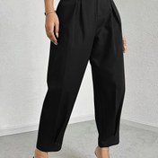 Resim Kadınlar İçin Şık Geniş Paça Pantolon - Fermuarlı, Esnemeyen Kumaşlı, Ofis, Parti ve Günlük Kıyafetler İçin Yapılandırılmış Kesim, Her Mevsim Kullanılabilen Resmi ve Günlük Pantolon - Profesyonel Kadın Giyim, Parti Kıyafeti | Klasik Stil | Özel Görünüm 