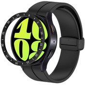 Resim Samsung Galaxy Uyumlu İçin 6 Klasik 43mm Akıllı Saat Kadran Koruma Çerçevesi Zaman Ölçeği İle 