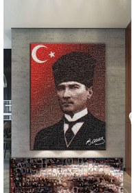 Resim Atatürk Mustafa Kemal Puzzle Kanvas Tablo 20 x 30 