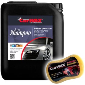 Resim Carwax Cilalı Fırçasız Yıkama Şampuanı Gold Shine Shampoo 5 kg Uygulama Süngeri 