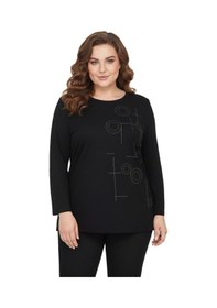 Resim Wearon Kadın Siyah Sıfır Yaka Taşlı Bluz Bgl-st05154 Siyah 