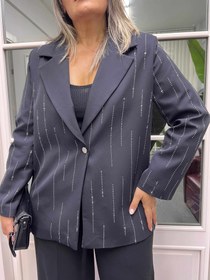 Resim A02082 taşlı blazer ceket - 46 